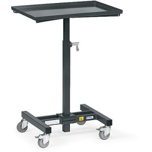 ESD-Materialständer, mit Rollen, manuell höhenverstellbar, Stahl, L 605 x B 405 x H 720-995 mm ESD-Materialständer, mit Rollen, manuell höhenverstellbar, Stahl, L 605 x B 405 x H 720-995 mm