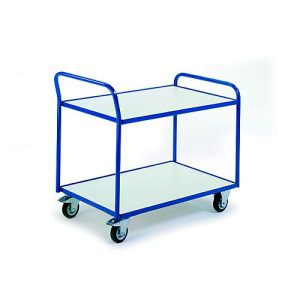 ESD-Tischwagen mit 2 Etagen, 790 x 490 mm, Tragkraft 250 kg ESD-Tischwagen mit 2 Etagen, 790 x 490 mm, Tragkraft 250 kg