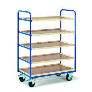 Etagenwagen mit 5 Etagenkästen, 1000 x 575 mm Etagenwagen mit 5 Etagenkästen, 1000 x 575 mm