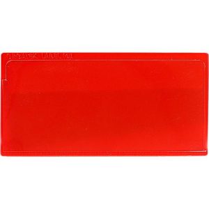 Etikettentasche Label PLUS, selbstklebend, 80×160, rot Etikettentasche Label PLUS, selbstklebend, 80×160, rot