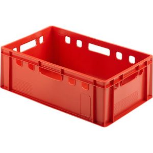 Euro Box Fleischkasten, lebensmittelecht, Inhalt 35,3 L, geschlossene Version, rot Euro Box Fleischkasten, lebensmittelecht, Inhalt 35,3 L, geschlossene Version, rot