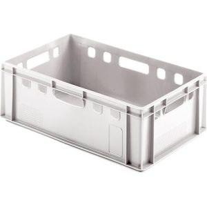 Euro Box Fleischkasten, lebensmittelecht, Inhalt 35,3 L, geschlossene Version, weiß Euro Box Fleischkasten, lebensmittelecht, Inhalt 35,3 L, geschlossene Version, weiß