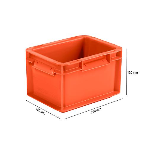 Euro Box Serie EF 2120, aus PP, Inhalt 1,9 L, geschlossene Wände, Unterfassgriff, rot