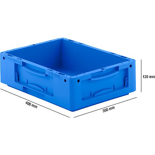 Euro Box Serie LTB 4120, aus PP, Inhalt 10 L, ohne Deckel, blau