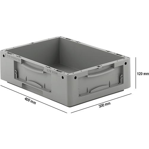 Euro Box Serie LTB 4120, aus PP, Inhalt 10 L, ohne Deckel, grau
