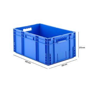 Euro Box Serie MF 6270, aus PP, Inhalt 52 L, Durchfassgriff, blau Euro Box Serie MF 6270, aus PP, Inhalt 52 L, Durchfassgriff, blau