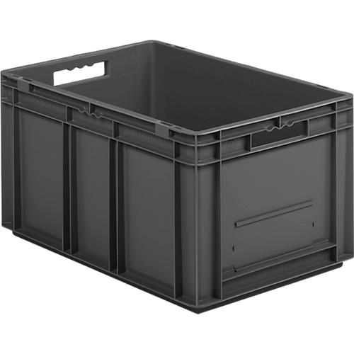 Euro-Maß-Behälter Serie EF 6320, Inhalt 63,7 l, Durchfassgriff, eisengrau
