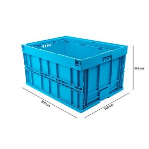EURO-Maß Faltbox 8645, ohne Deckel, Volumen 171,2 l, mit Stirnteilsicherung, blau EURO-Maß Faltbox 8645, ohne Deckel, Volumen 171,2 l, mit Stirnteilsicherung, blau