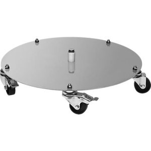 Fahrgestell mit 5 Rollen, Edelstahl, mit Feststellbremse Fahrgestell mit 5 Rollen, Edelstahl, mit Feststellbremse