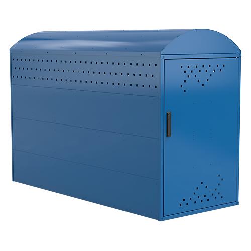 Fahrradgarage BikeBox 1 B mit Bogendach, enzianblau RAL 5010