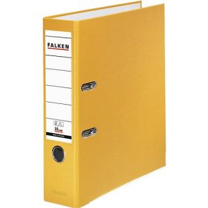 Falken PP-Color Ordner, DIN A4, Rückenbreite 80 mm, 1 Stück, gelb Falken PP-Color Ordner, DIN A4, Rückenbreite 80 mm, 1 Stück, gelb