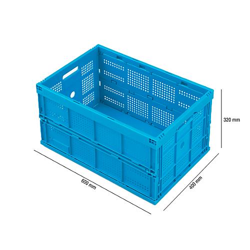 Faltbox im EURO-Maß FK 643-61, ohne Deckel, 60 l, blau
