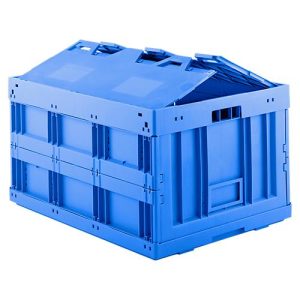 Faltkasten im EURO-Maß FK 8450, mit Deckel, 173 l, blau Faltkasten im EURO-Maß FK 8450, mit Deckel, 173 l, blau