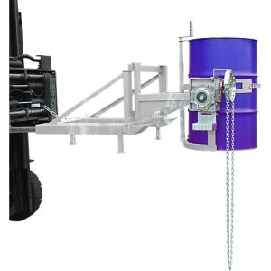 Fasskipper Bauer Typ FD/L, für 110 bis 220 l Fässer, 360 kg, 270° Kippen, mit Endloskette, Stapleraufnahme, verzinkt Fasskipper Bauer Typ FD/L, für 110 bis 220 l Fässer, 360 kg, 270° Kippen, mit Endloskette, Stapleraufnahme, verzinkt