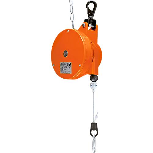 Federauszug HAHN+KOLB Autostat Typ 7230, mit Balancer, Traglast 3,0 bis 5,0 kg, Seilauszugslänge bis 2000 mm, Spezialkunststoff, orange