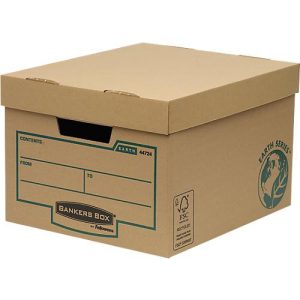 Fellowes Archivbox Bankers Box Earth, aus Karton, doppelt verstärkter Boden, 10 Stück Fellowes Archivbox Bankers Box Earth, aus Karton, doppelt verstärkter Boden, 10 Stück