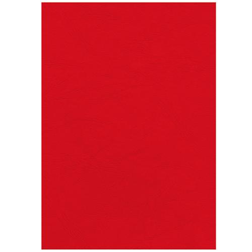Fellowes Deckblatt Leder, DIN A4, für Bindemaschine, rot, 250g, 25 Stück