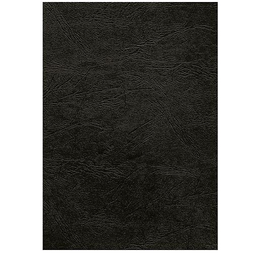 Fellowes Deckblatt Leder, DIN A4, für Bindemaschine, schwarz, 250g, 25 Stück