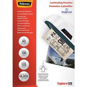 FELLOWES Laminierfolien, DIN A3, 125 mic., 100 Stück FELLOWES Laminierfolien, DIN A3, 125 mic., 100 Stück