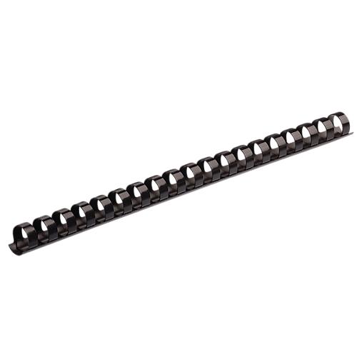 Fellowes Plastik-Binderücken, Format 10 mm, 25 Stück, f. Plastikbindemaschinen, schwarz, 25 Stück