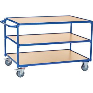 fetra® leichter Tischwagen, 3 Böden, 1200 x 800 mm fetra® leichter Tischwagen, 3 Böden, 1200 x 800 mm