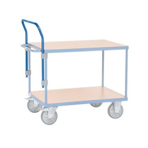 fetra Schiebebügel für schwere Tischwagen, Stahl, blau, B 505 mm, anschraubbar, höhenverstellbar fetra Schiebebügel für schwere Tischwagen, Stahl, blau, B 505 mm, anschraubbar, höhenverstellbar