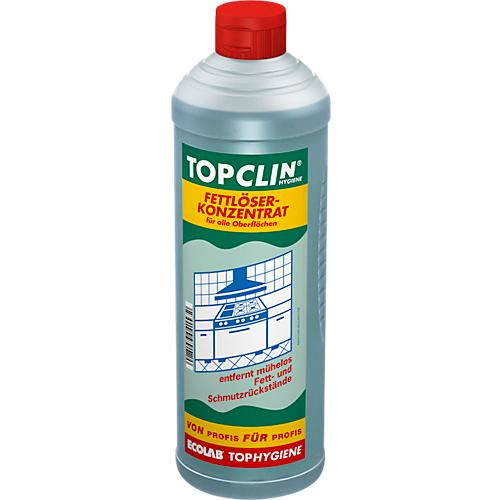 Fettlöser Konzentrat Ecolab Topclin, gegen Fett & Schmutz auf allen Oberflächen, Flasche mit 1 l