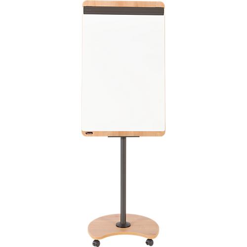 Flipchart Rocada Natural Mobil, Stahlboard, Rahmen in Holzoptik, mit Rollen