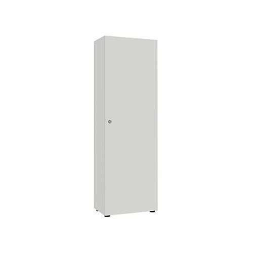 Flügeltürenschank 1-türig, ohne Akustikfront, B600 mm, silber