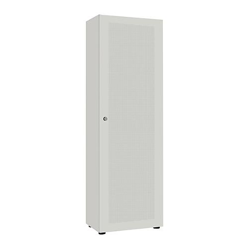 Flügeltürenschrank 1-türig, weißaluminium