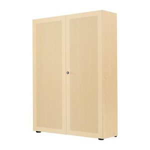 Flügeltürenschrank, 2-türig, Akustikfront, 1000 x 2300 mm, 6 OH, Ahorn-Dekor Flügeltürenschrank, 2-türig, Akustikfront, 1000 x 2300 mm, 6 OH, Ahorn-Dekor