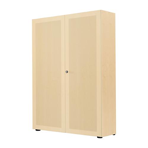 Flügeltürenschrank, 2-türig, Akustikfront, 1000 x 2300 mm, 6 OH, Ahorn-Dekor