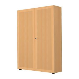 Flügeltürenschrank, 2-türig, Akustikfront, 1000 x 2300 mm, 6 OH, Buche-Dekor Flügeltürenschrank, 2-türig, Akustikfront, 1000 x 2300 mm, 6 OH, Buche-Dekor