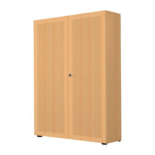 Flügeltürenschrank, 2-türig, Akustikfront, 1000 x 2300 mm, 6 OH, Buche-Dekor