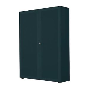 Flügeltürenschrank, 2-türig, Akustikfront, 1000 x 2300 mm, 6 OH, graphit Flügeltürenschrank, 2-türig, Akustikfront, 1000 x 2300 mm, 6 OH, graphit