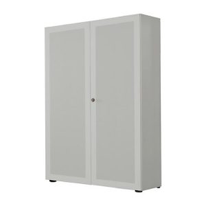 Flügeltürenschrank, 2-türig, Akustikfront, 1000 x 2300 mm, 6 OH, silber Flügeltürenschrank, 2-türig, Akustikfront, 1000 x 2300 mm, 6 OH, silber