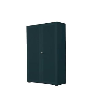 Flügeltürenschrank, 2-türig, Akustikfront, 800 x 1930 mm, 5 OH, graphit Flügeltürenschrank, 2-türig, Akustikfront, 800 x 1930 mm, 5 OH, graphit
