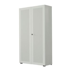 Flügeltürenschrank, 2-türig, Akustikfront, 800 x 2300 mm, 6 OH, lichtgrau Flügeltürenschrank, 2-türig, Akustikfront, 800 x 2300 mm, 6 OH, lichtgrau