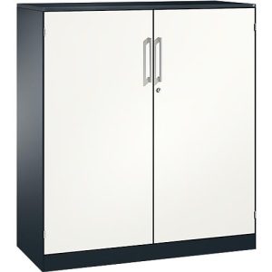 Flügeltürenschrank ASISTO C 3000, 3 Ordnerhöhen, B 1200 mm, anthrazit/weiß Flügeltürenschrank ASISTO C 3000, 3 Ordnerhöhen, B 1200 mm, anthrazit/weiß