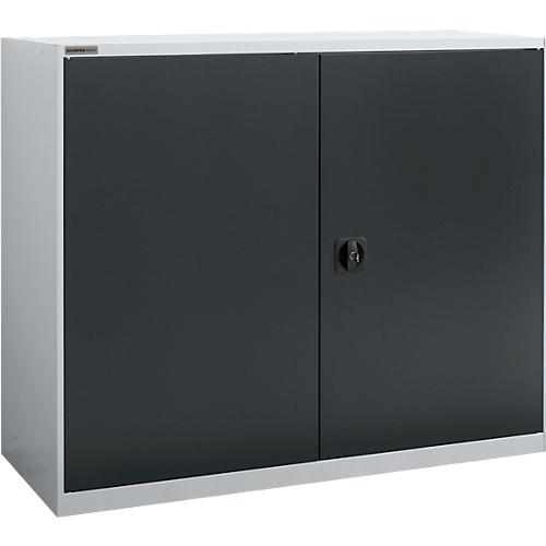 Flügeltürenschrank Schäfer Shop Select MS-i 12412, Stahlblech, B 1200 x T 400 x H 1215 mm, 3 OH, Weißaluminium/Anthrazitgrau, bis 150 kg