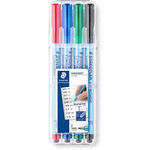 Folienstifte Staedtler Lumocolor® correctable, Linienbreite F, trocken abwischbar, 4 Stück Folienstifte Staedtler Lumocolor® correctable, Linienbreite F, trocken abwischbar, 4 Stück