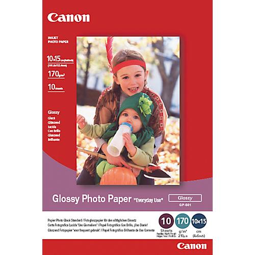 Fotoglanzpapier CANON Everyday Use Glossy GP-501, Größe 10 x 15 cm, 210 g/m², weiß, 1 Paket = 100 Blatt