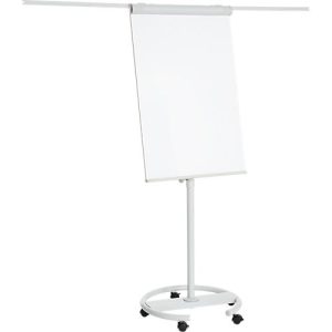 Franken Flipchart ECO Mobil F2400/N, 5 Rollen, höhenverstellbar, magnethaftend, 2 Seitenarme, Ablageschale, Kunststoff & Metall, Tafel 680 x 1050 mm Franken Flipchart ECO Mobil F2400/N, 5 Rollen, höhenverstellbar, magnethaftend, 2 Seitenarme, Ablageschale, Kunststoff & Metall, Tafel 680 x 1050 mm