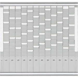 FRANKEN T-Kartentafel Jahresplaner, 81,9 x 78 cm, 12 Träger + 2 Index, 35 Schlitze, PV-SET4 FRANKEN T-Kartentafel Jahresplaner, 81,9 x 78 cm, 12 Träger + 2 Index, 35 Schlitze, PV-SET4