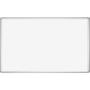 Franken Whiteboard PRO, emailliert, Wandmontage im Hoch- & Querformat, Stahl weiß lackiert & Aluminiumrahmen, magnethaftend, Ablageschale, 450 x 600 mm