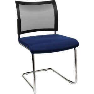 Freischwinger SEAT POINT, Netz, ohne Armlehnen, stapelbar, im 2er-Set, blau Freischwinger SEAT POINT, Netz, ohne Armlehnen, stapelbar, im 2er-Set, blau