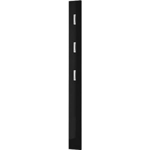 Garderobenpaneel Susanna, Wandmontage, 3 Klapphaken, bis 5 kg, B 150 x T 40 x H 1700 mm, MDF, schwarz Garderobenpaneel Susanna, Wandmontage, 3 Klapphaken, bis 5 kg, B 150 x T 40 x H 1700 mm, MDF, schwarz