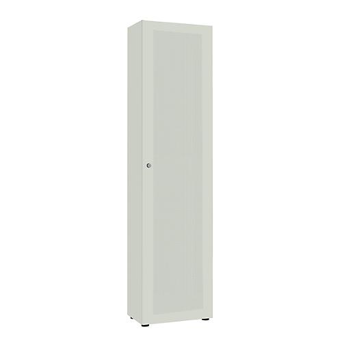 Garderobenschrank, 1-türig, B 60 cm, 6OH, lichtgrau