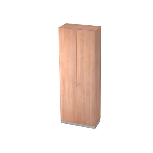 Garderobenschrank, 2 Ablagen, B 800 x T 420 mm, Nussbaum-Dekor