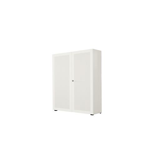 Garderobenschrank, 2-türig, B 100 cm, 5 OH, weiß